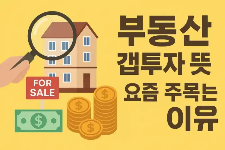 부동산 갭투자 뜻과 요즘 주목받는 이유