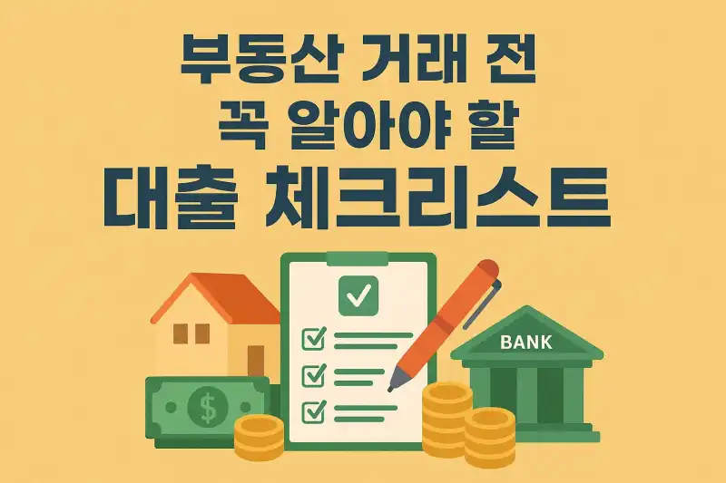 부동산 거래 전 꼭 알아야 할 대출 체크리스트