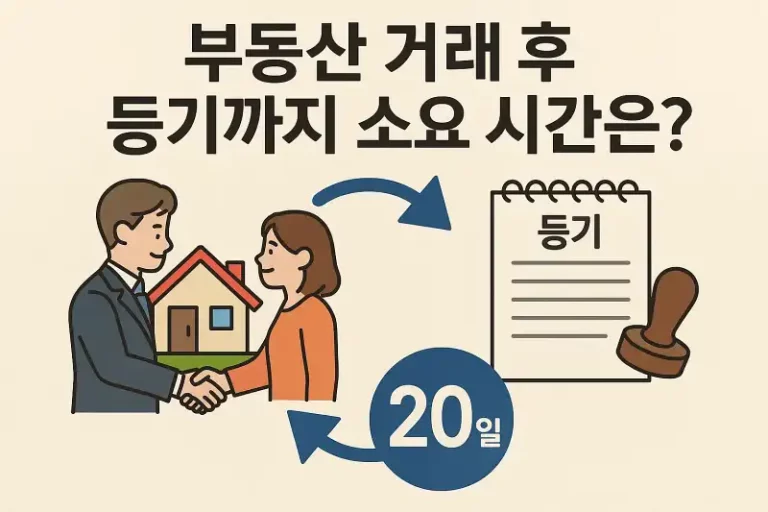 부동산 거래 후 등기까지 소요 시간은?