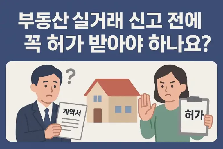 부동산 실거래 신고 전에 꼭 허가 받아야 하나요?
