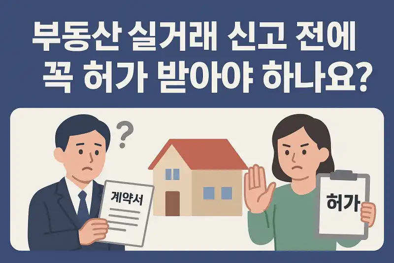 부동산 실거래 신고 전에 꼭 허가 받아야 하나요?