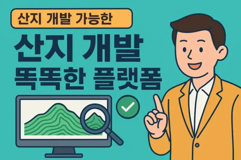 산지 개발 가능한 땅만 골라주는 똑똑한 플랫폼 추천