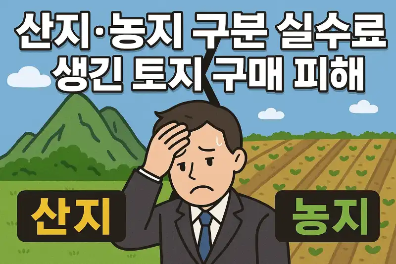 산지·농지 구분 실수로 생긴 토지 구매 피해