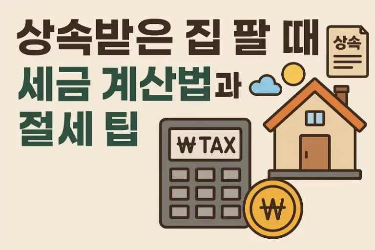 상속받은 집 팔 때 세금 계산법과 절세 팁