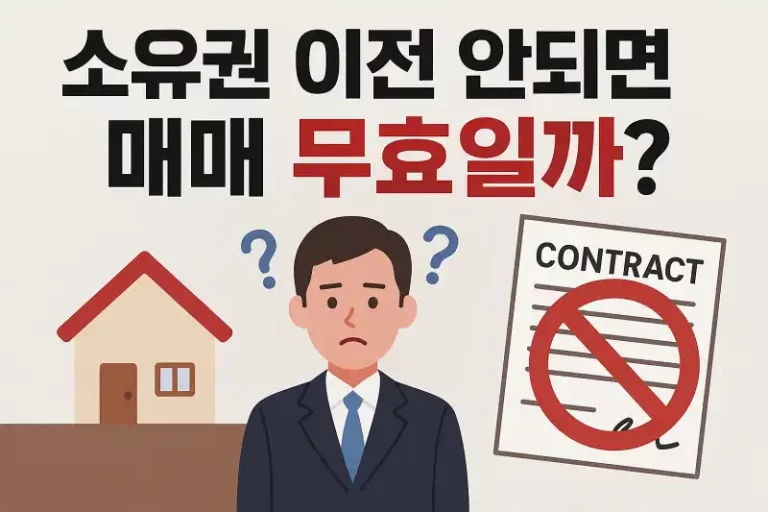 소유권 이전 안되면 매매 무효일까?