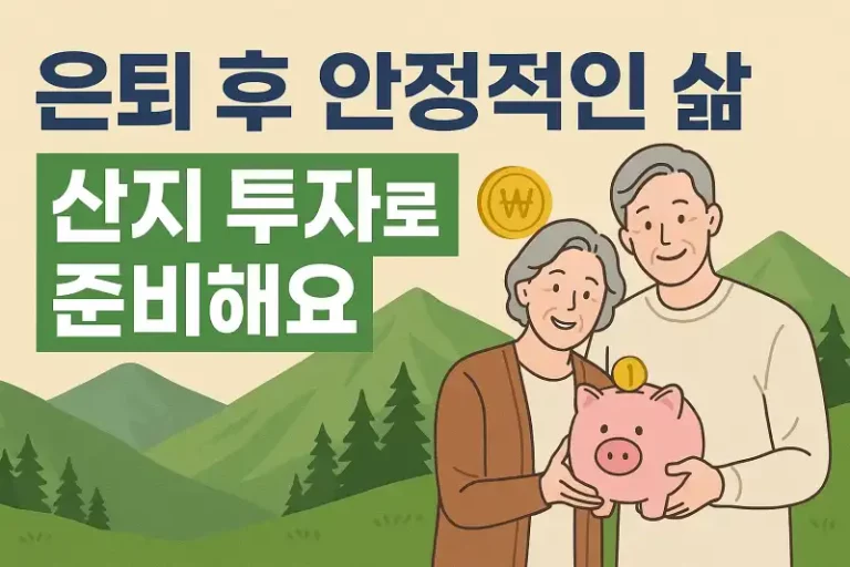 은퇴 후 안정적인 삶, 산지 투자로 준비해요