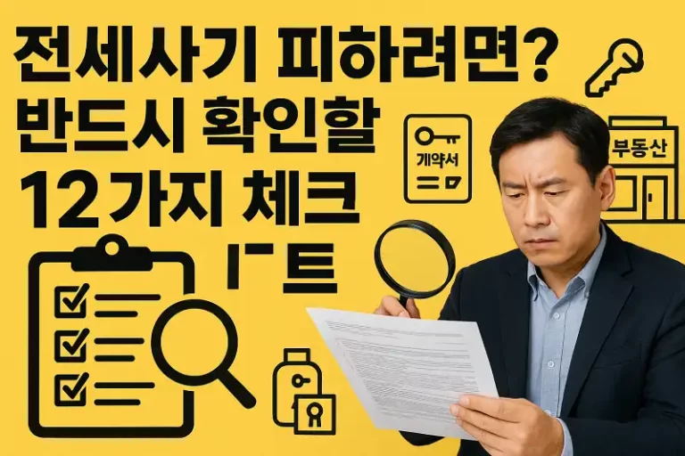 전세사기 피하려면? 반드시 확인할 12가지 체크리스트