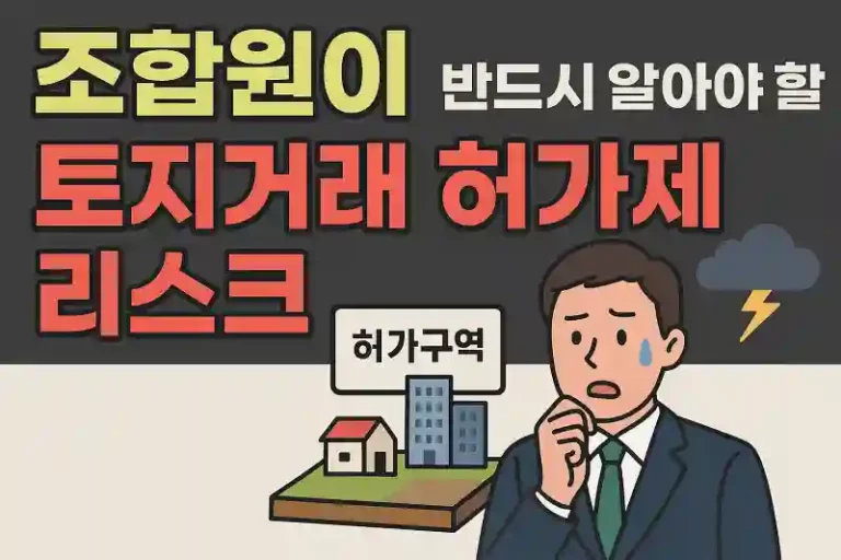조합원이 반드시 알아야 할 토지거래 허가제 리스크