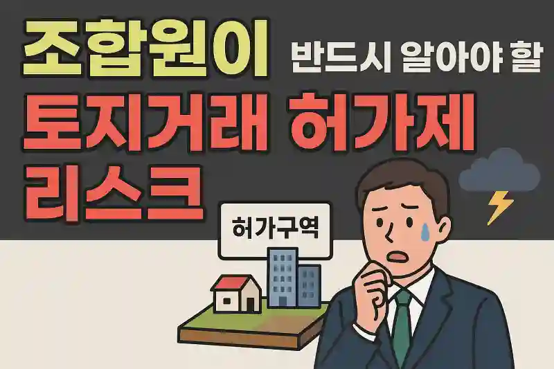 조합원이 반드시 알아야 할 토지거래 허가제 리스크