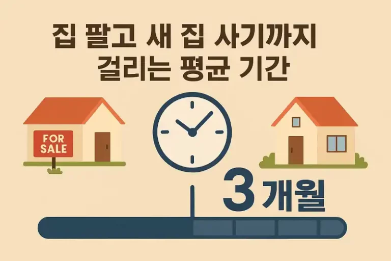 집 팔고 새 집 사기까지 걸리는 평균 기간