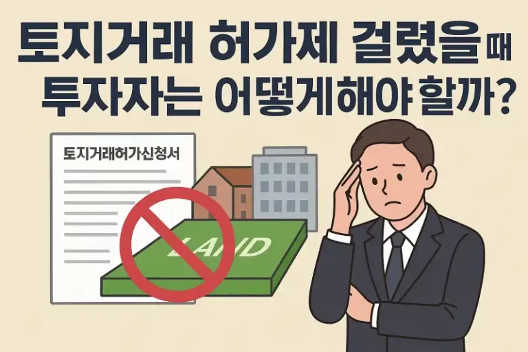 토지거래 허가제 걸렸을 때 투자자는 어떻게 해야 할까?