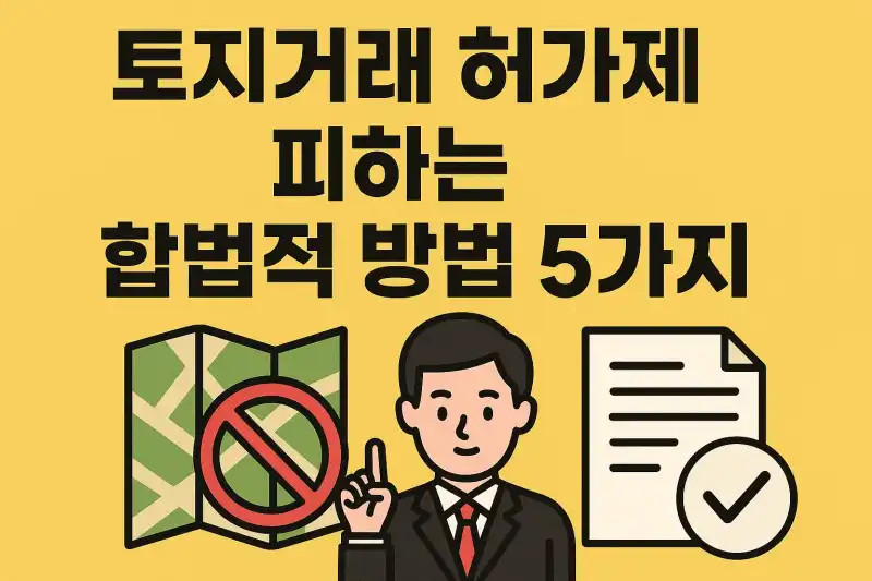 토지거래 허가제 피하는 합법적 방법 5가지