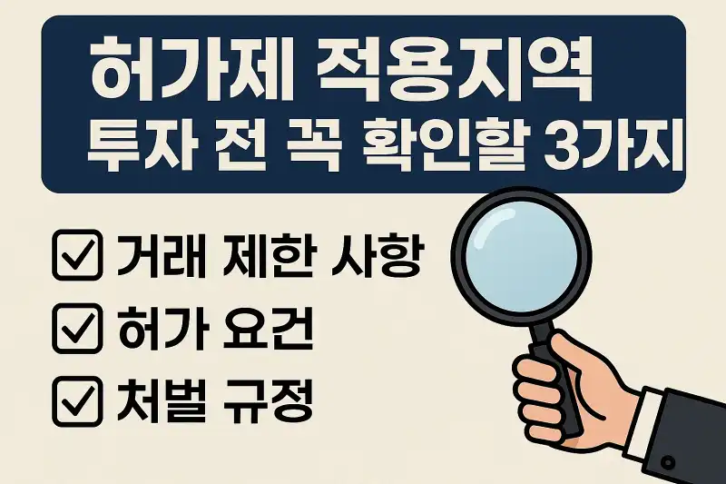 허가제 적용지역 투자 전 꼭 확인할 3가지