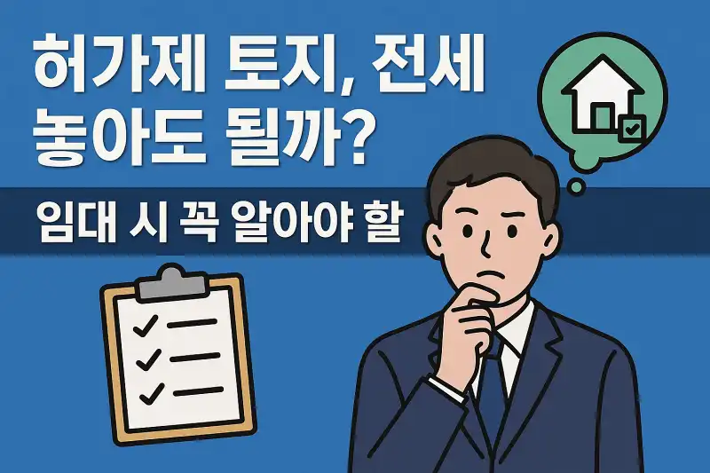 허가제 토지, 전세 놓아도 될까? 임대 시 꼭 알아야 할 점