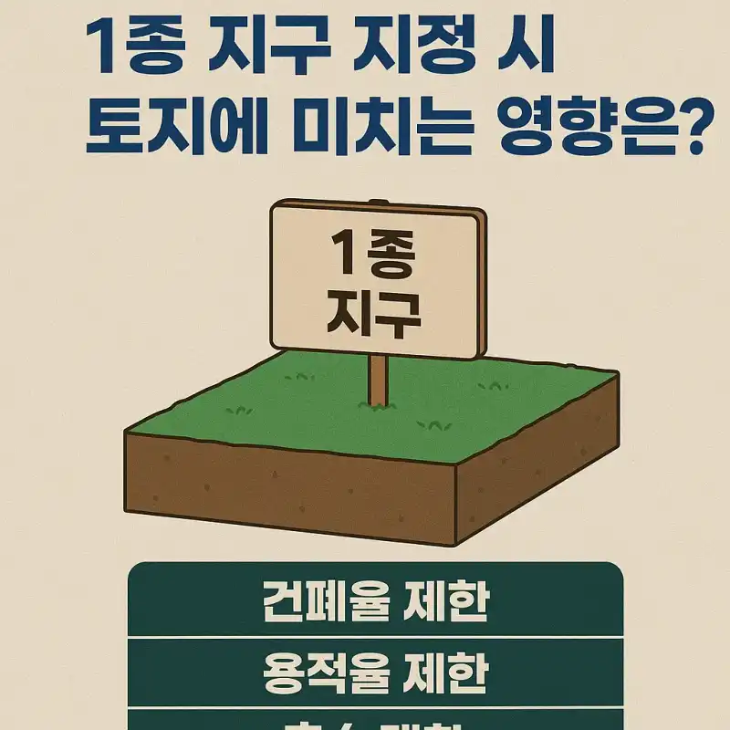 1종 지구 지정 시 토지에 미치는 영향은?