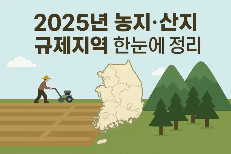 2025년 농지·산지 규제지역 한눈에 정리