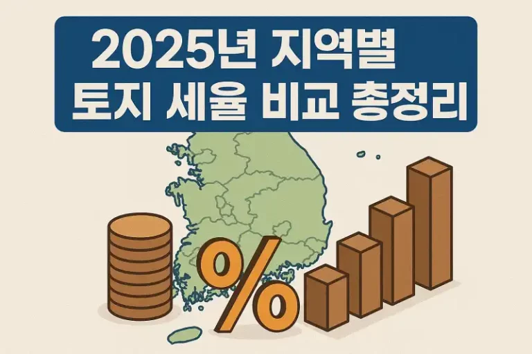 2025년 지역별 토지 세율 비교 총정리