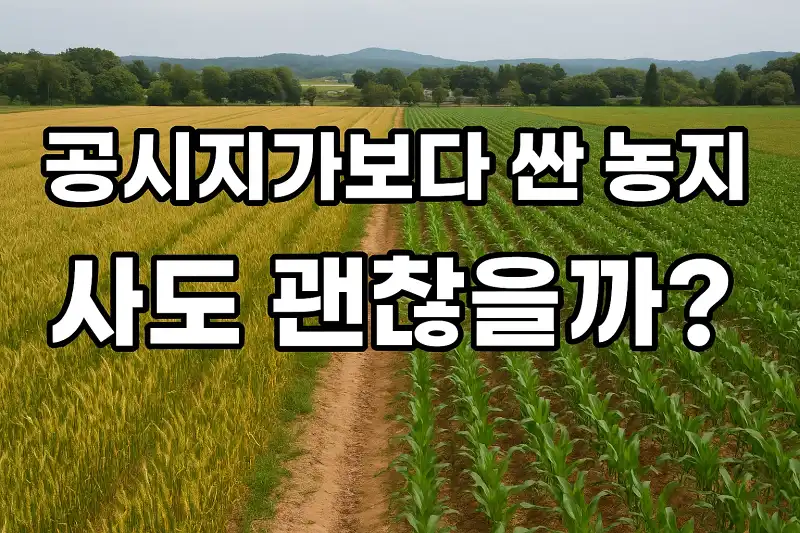 공시지가보다 싼 농지, 사도 괜찮을까?