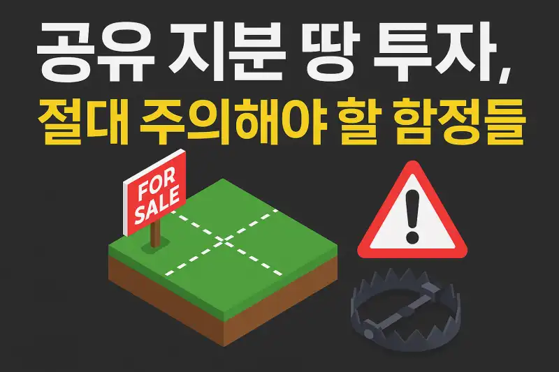 공유 지분 땅 투자, 절대 주의해야 할 함정들