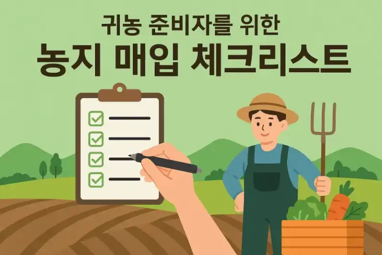 귀농 준비자를 위한 농지 매입 체크리스트
