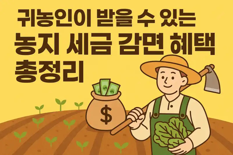 귀농인이 받을 수 있는 농지 세금 감면 혜택 총정리