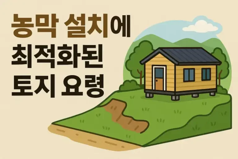 농막 설치에 최적화된 토지 선택 요령