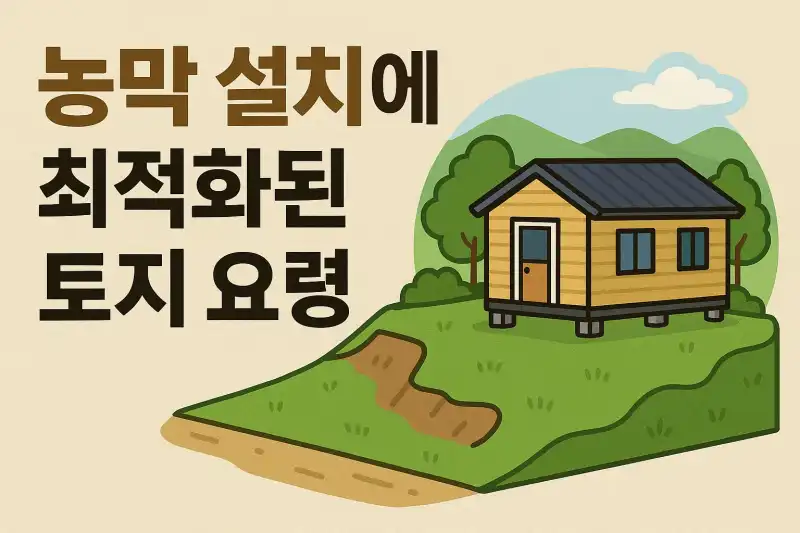 농막 설치에 최적화된 토지 선택 요령