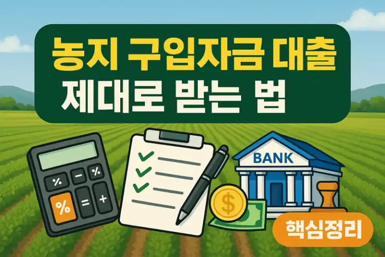농지 구입자금 대출 제대로 받는 법
