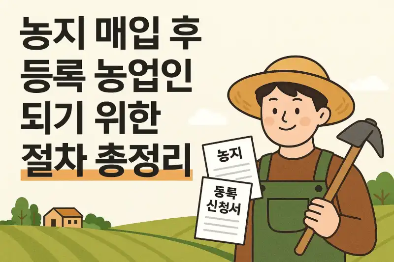 농지 매입 후 등록 농업인 되기 위한 절차 총정리