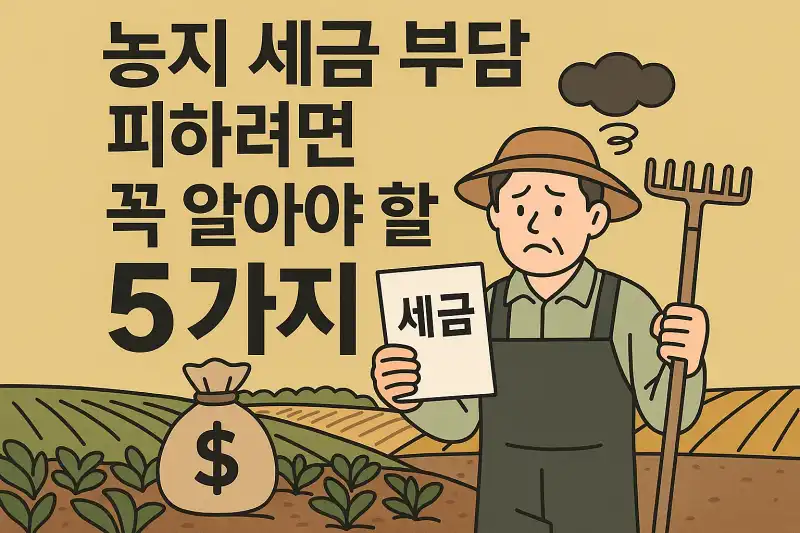 농지 세금 부담 피하려면 꼭 알아야 할 5가지