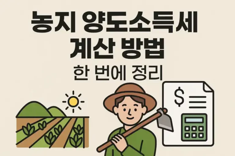 농지 양도소득세 계산 방법 한 번에 정리