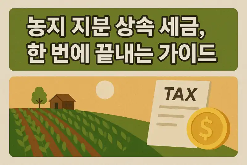 농지 지분 상속 세금, 한 번에 끝내는 가이드