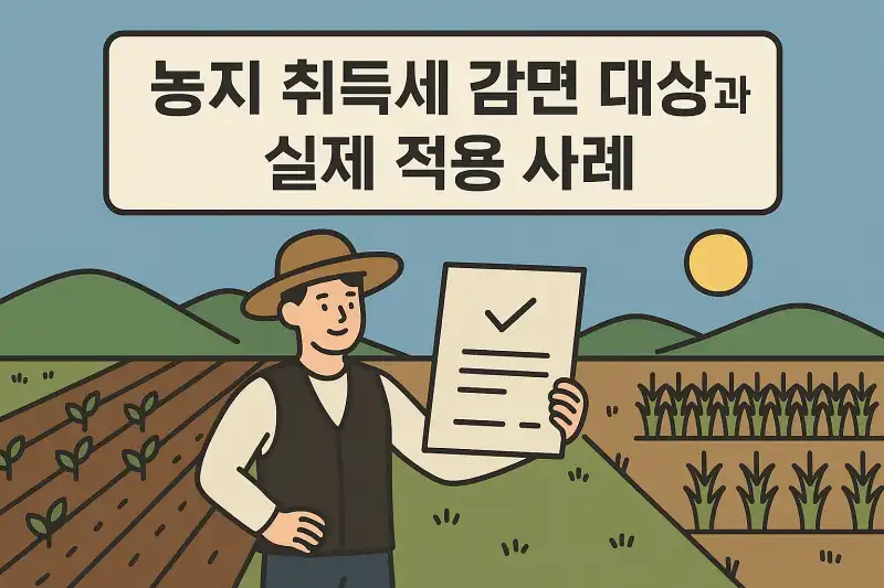농지 취득세 감면 대상과 실제 적용 사례
