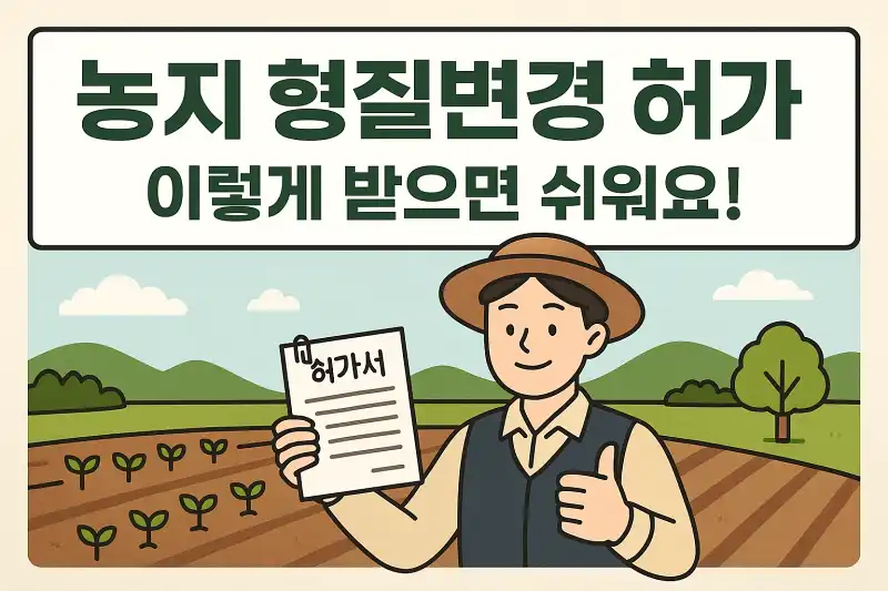 농지 형질변경 허가, 이렇게 받으면 쉬워요!