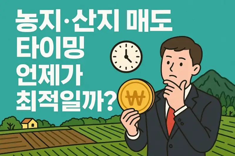 농지·산지 매도 타이밍, 언제가 최적일까?