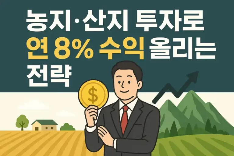 농지·산지 투자로 연 8% 수익 올리는 전략