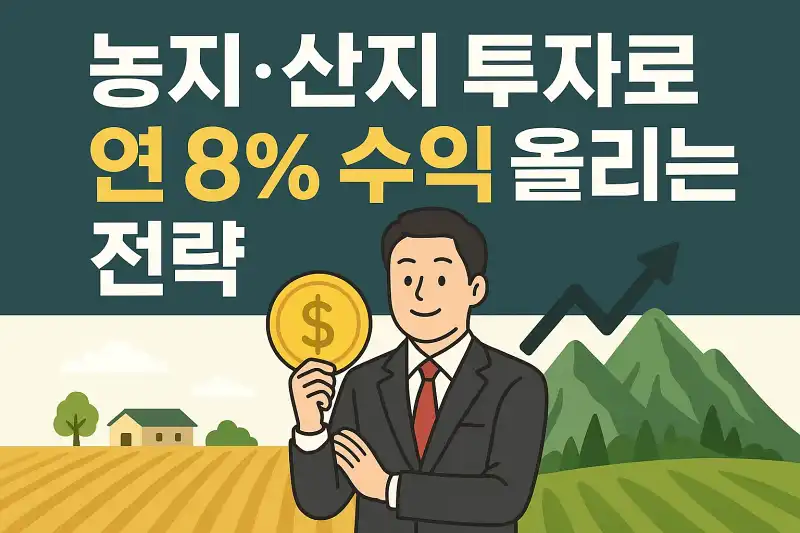 농지·산지 투자로 연 8% 수익 올리는 전략