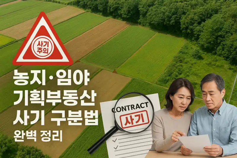 농지·임야 기획부동산 사기 구분법 완벽 정리