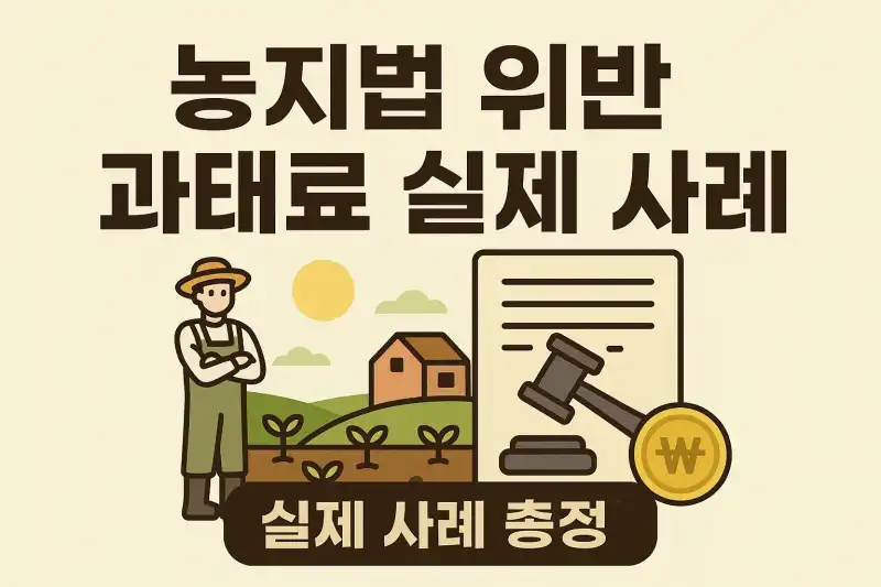 농지법 위반 과태료 실제 사례 총정리