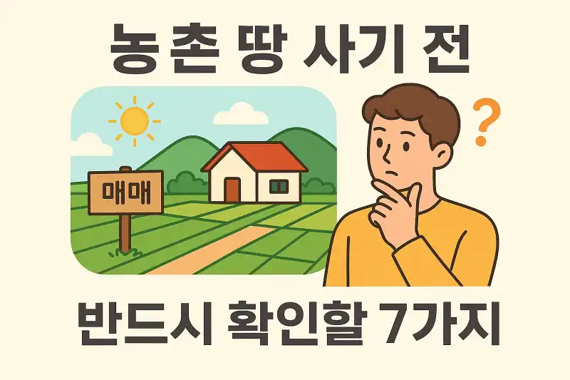 농촌 땅 사기 전 반드시 확인할 7가지