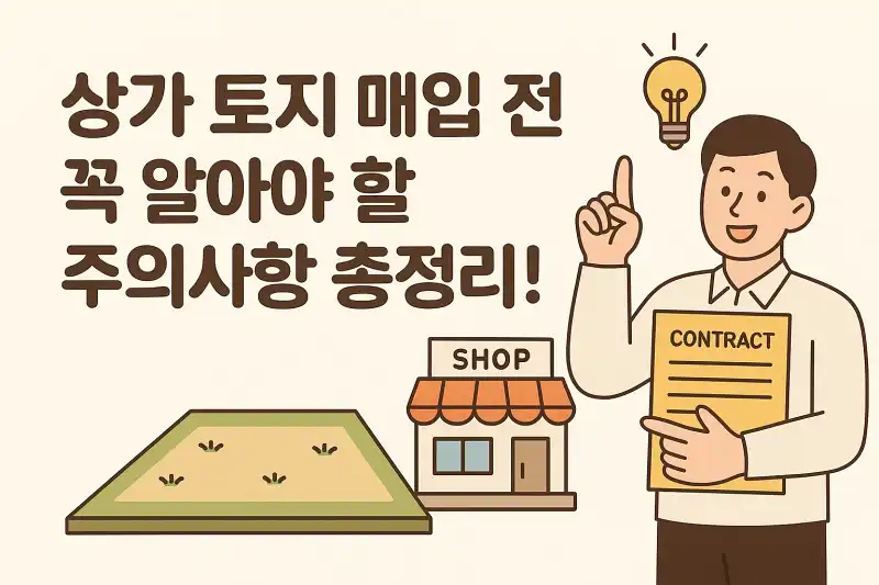 상가 토지 매입 전 꼭 알아야 할 주의사항 총정리!