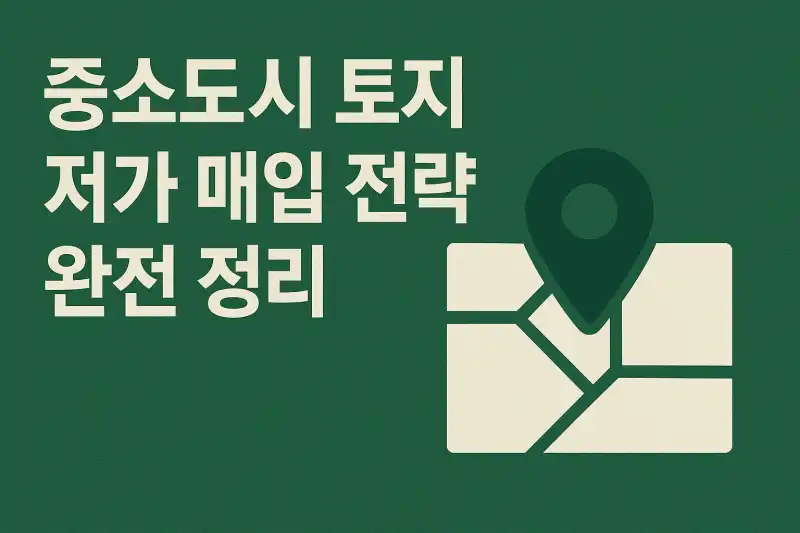 중소도시 토지 저가 매입 전략 완전 정리