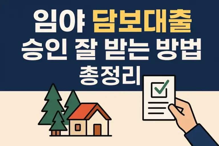 임야 담보대출, 승인 잘 받는 방법 총정리