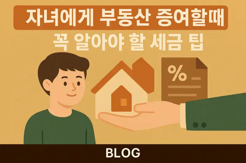 자녀에게 부동산 증여할 때 꼭 알아야 할 세금 팁