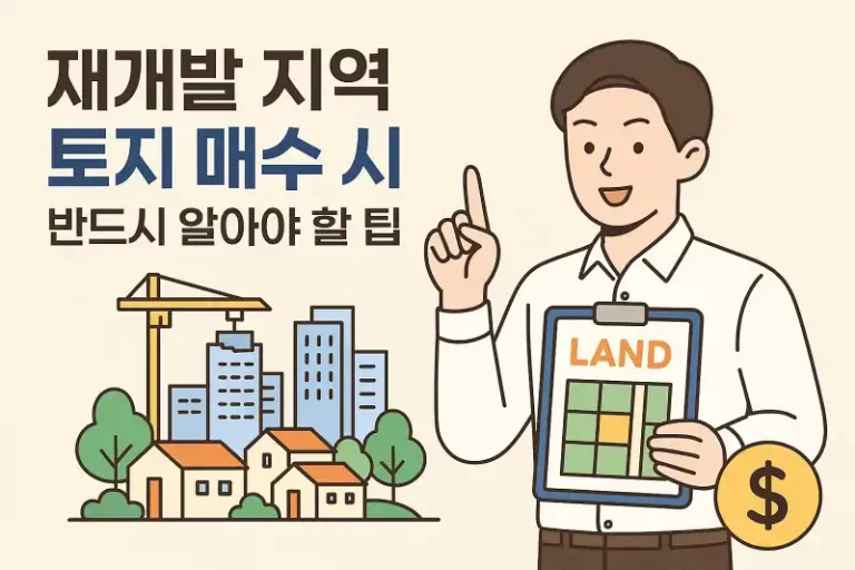 재개발 지역 토지 매수 시 반드시 알아야 할 팁