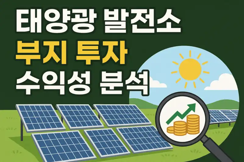 태양광 발전소 부지 토지 투자 수익성 분석