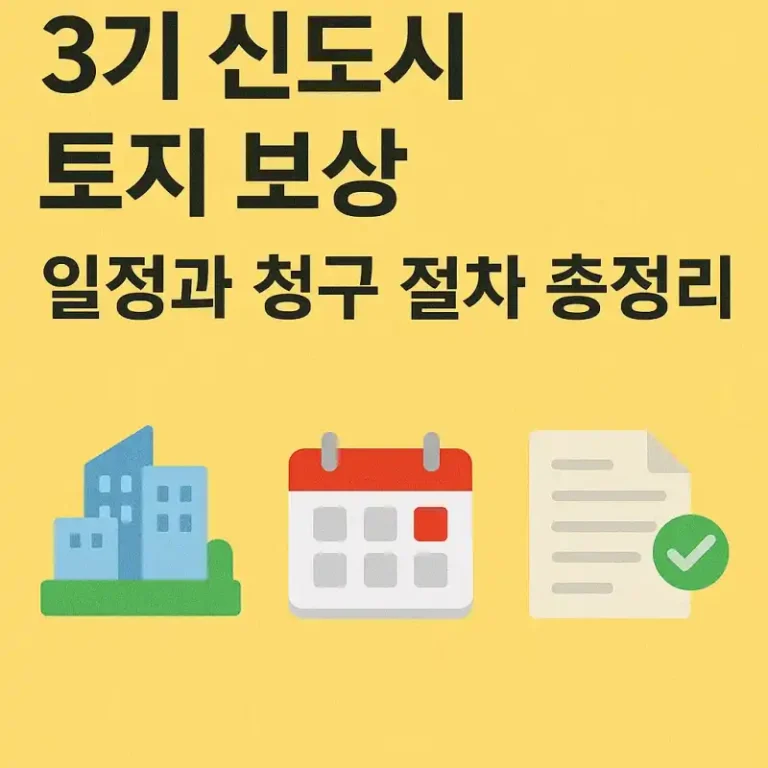 3기 신도시 토지 보상 일정과 청구 절차 총정리