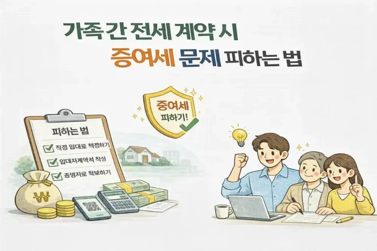 가족 간 전세 계약 시 증여세 문제 피하는 법