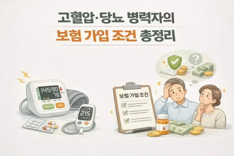 고혈압·당뇨 병력자의 보험 가입 조건 총정리