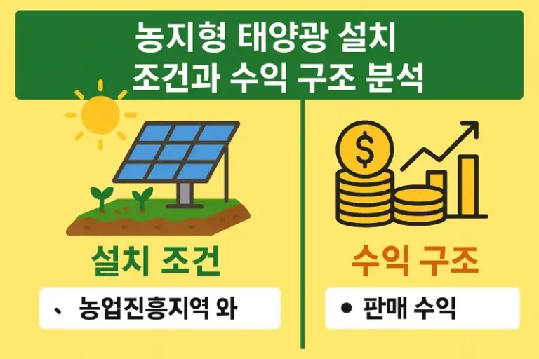 농지형 태양광 설치 조건과 수익 구조 분석